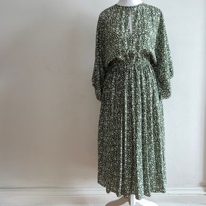 MICHAEL KORS COLLECTION CREPE DE CHINE FLUTTER SLEEVE DRESS US/Size 10